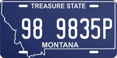 MT license plate 989835P