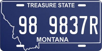 MT license plate 989837R