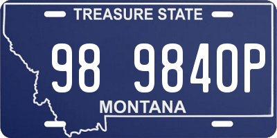 MT license plate 989840P