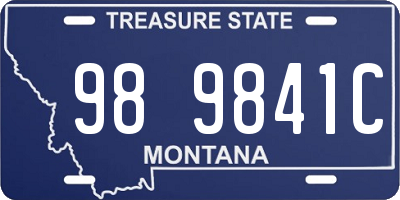 MT license plate 989841C