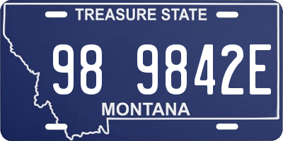 MT license plate 989842E