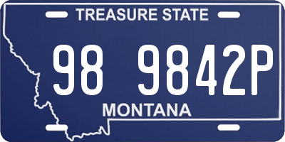 MT license plate 989842P
