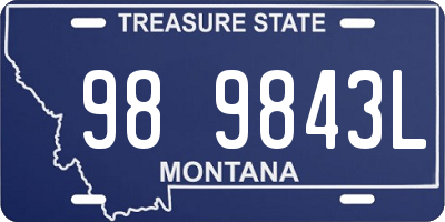 MT license plate 989843L