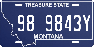 MT license plate 989843Y