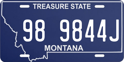 MT license plate 989844J