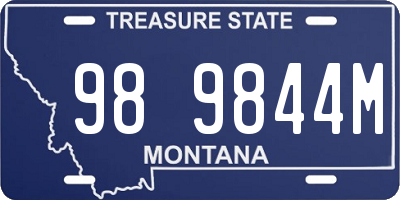 MT license plate 989844M