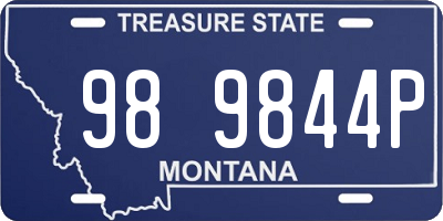 MT license plate 989844P