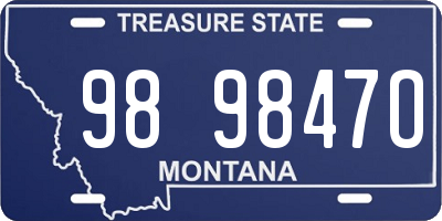 MT license plate 989847O