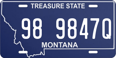 MT license plate 989847Q