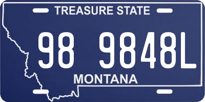 MT license plate 989848L