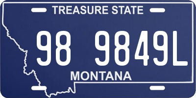 MT license plate 989849L