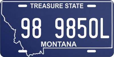 MT license plate 989850L