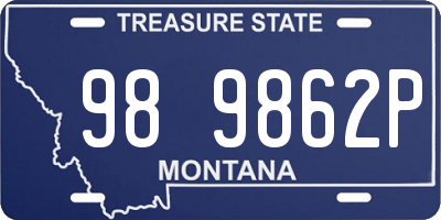 MT license plate 989862P