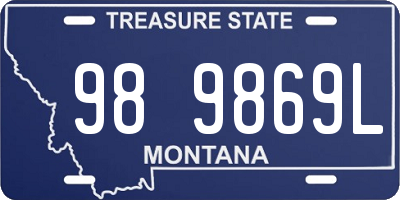 MT license plate 989869L