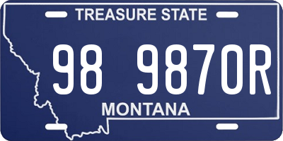 MT license plate 989870R