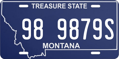 MT license plate 989879S