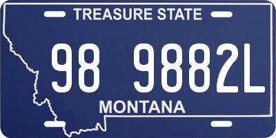 MT license plate 989882L