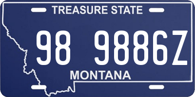 MT license plate 989886Z