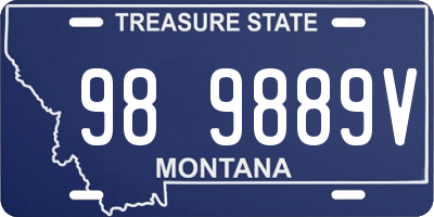 MT license plate 989889V