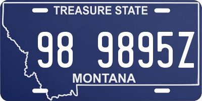 MT license plate 989895Z