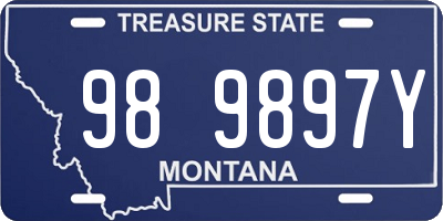 MT license plate 989897Y