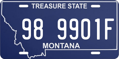 MT license plate 989901F