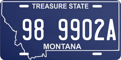 MT license plate 989902A
