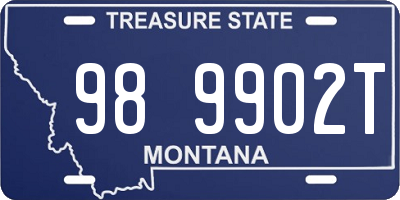 MT license plate 989902T
