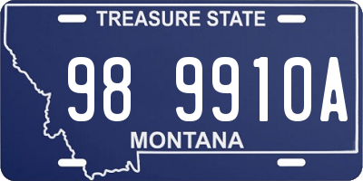 MT license plate 989910A