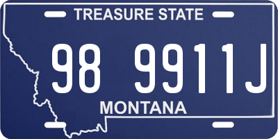 MT license plate 989911J