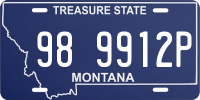 MT license plate 989912P