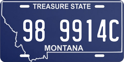 MT license plate 989914C