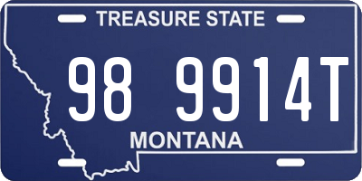 MT license plate 989914T