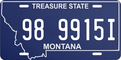 MT license plate 989915I