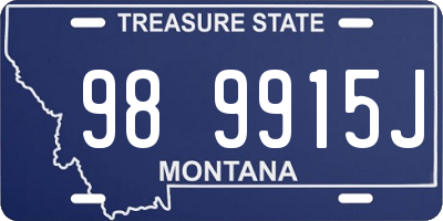 MT license plate 989915J