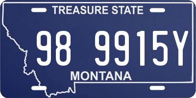 MT license plate 989915Y