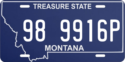 MT license plate 989916P