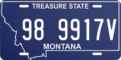 MT license plate 989917V