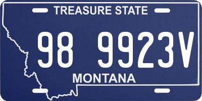 MT license plate 989923V