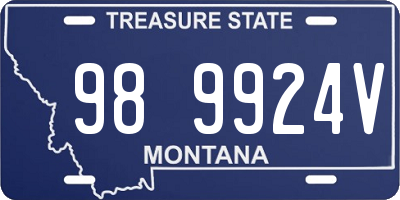 MT license plate 989924V