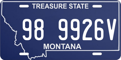 MT license plate 989926V