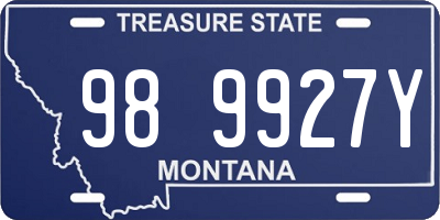 MT license plate 989927Y