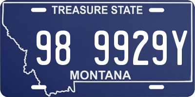 MT license plate 989929Y
