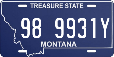 MT license plate 989931Y