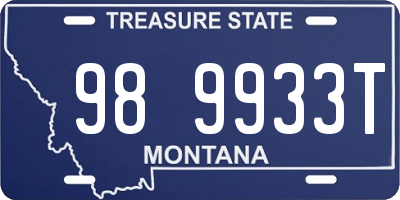 MT license plate 989933T