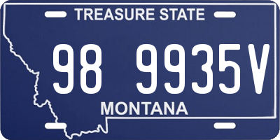 MT license plate 989935V