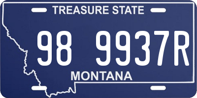 MT license plate 989937R
