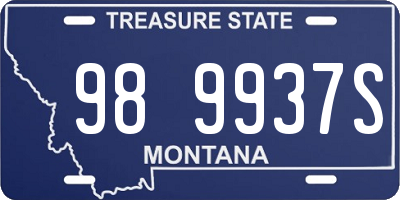 MT license plate 989937S