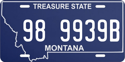 MT license plate 989939B