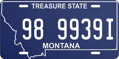 MT license plate 989939I